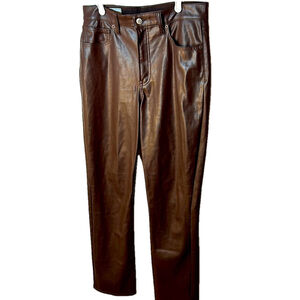 Gap vintage slim, high-rise, Brown polyurethane pants size 31 waist/12L